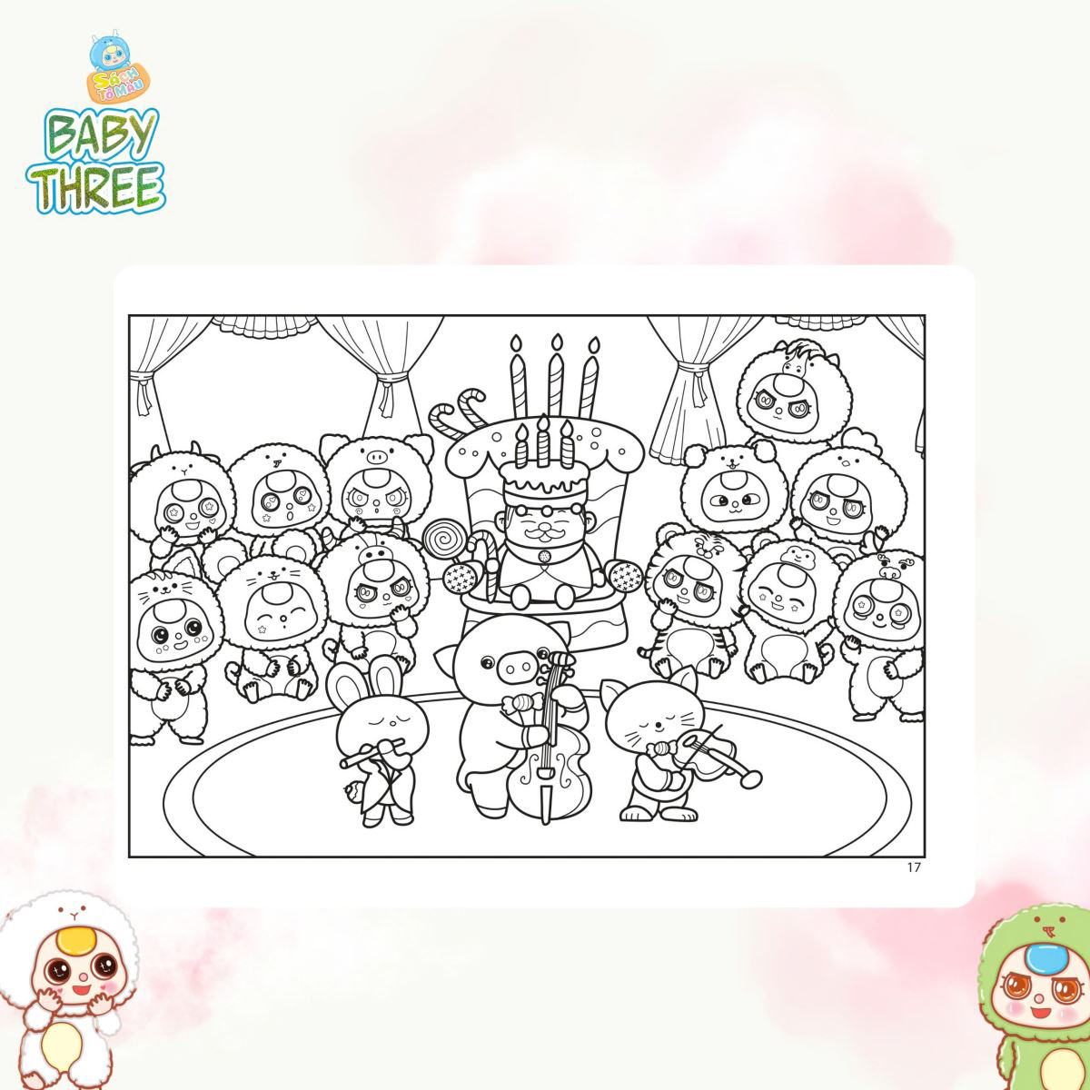 Sach To Mau Baby Three 12 Con Giap O Vuong Quoc Ngot Ngao