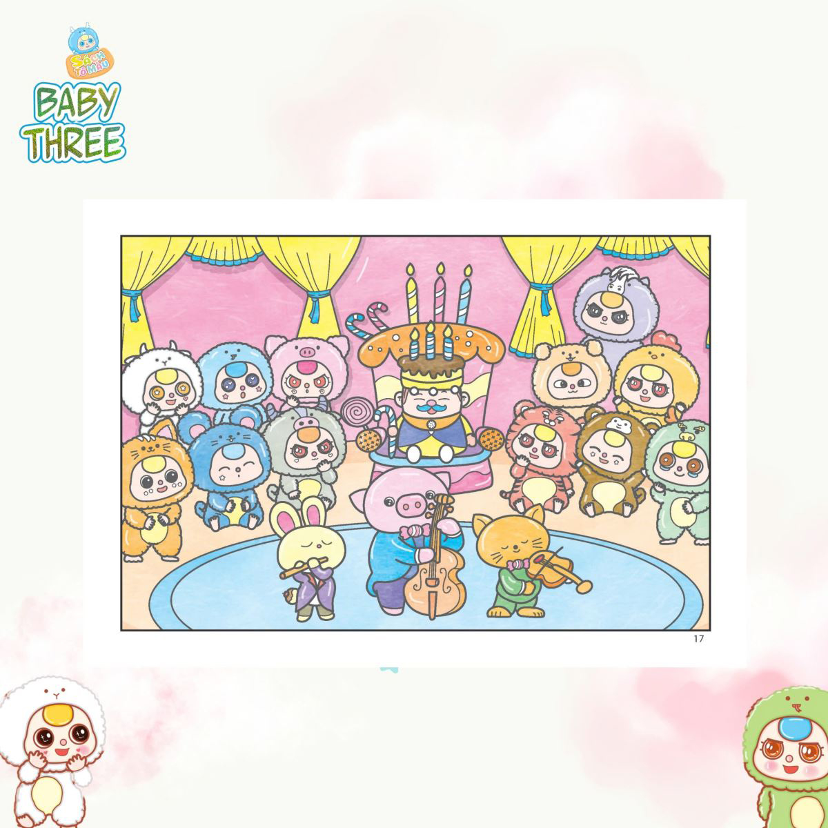 Sach To Mau Baby Three 12 Con Giap O Vuong Quoc Ngot Ngao