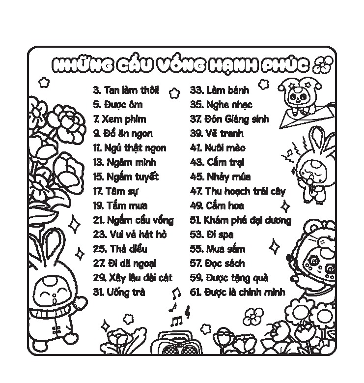 sách tô màu - baby three cầu vồng hạnh phúc