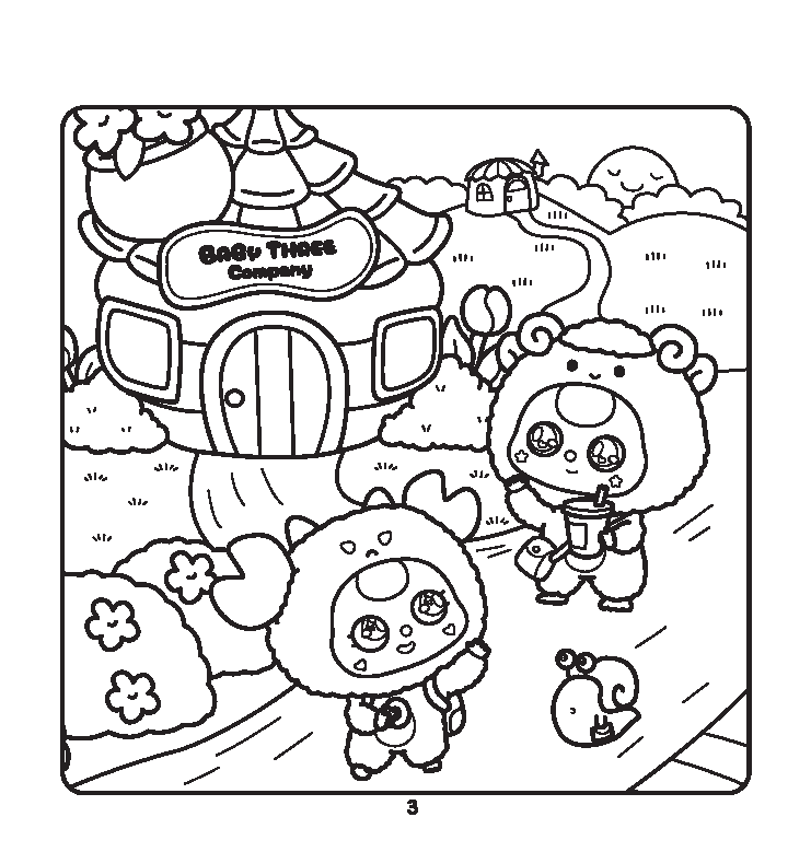 sách tô màu - baby three cầu vồng hạnh phúc