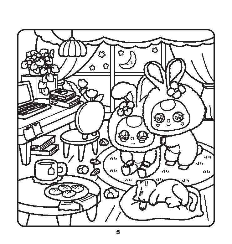 sách tô màu - baby three cầu vồng hạnh phúc