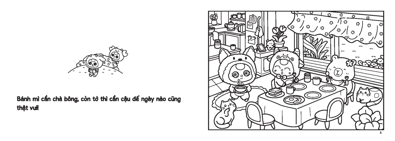 sách tô màu - baby three và những người bạn