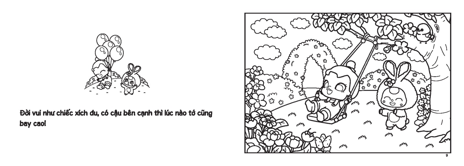 sách tô màu - baby three và những người bạn