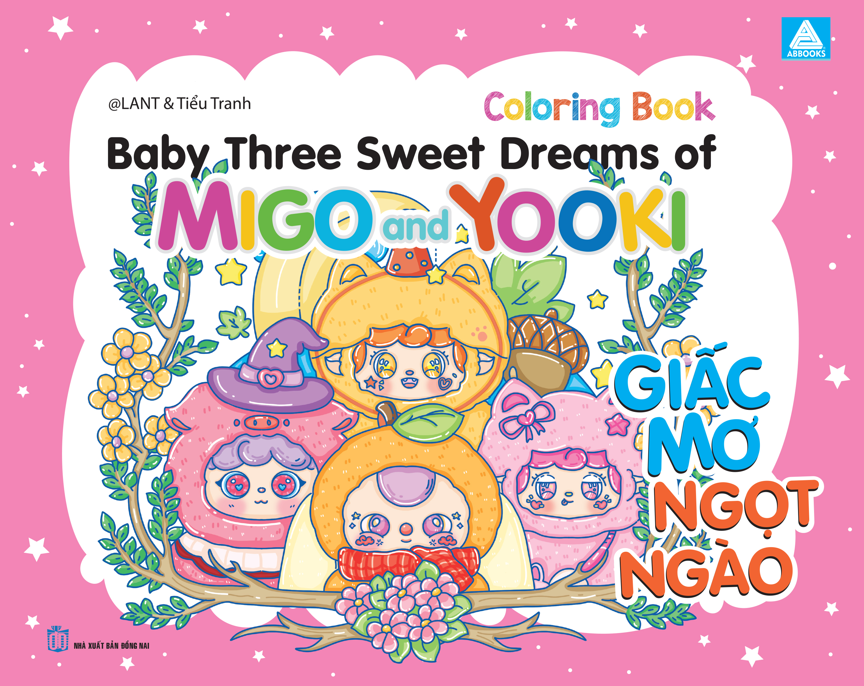 sách tô màu babythree sweet dreams of migo and yooki (bìa ngẫu nhiên)