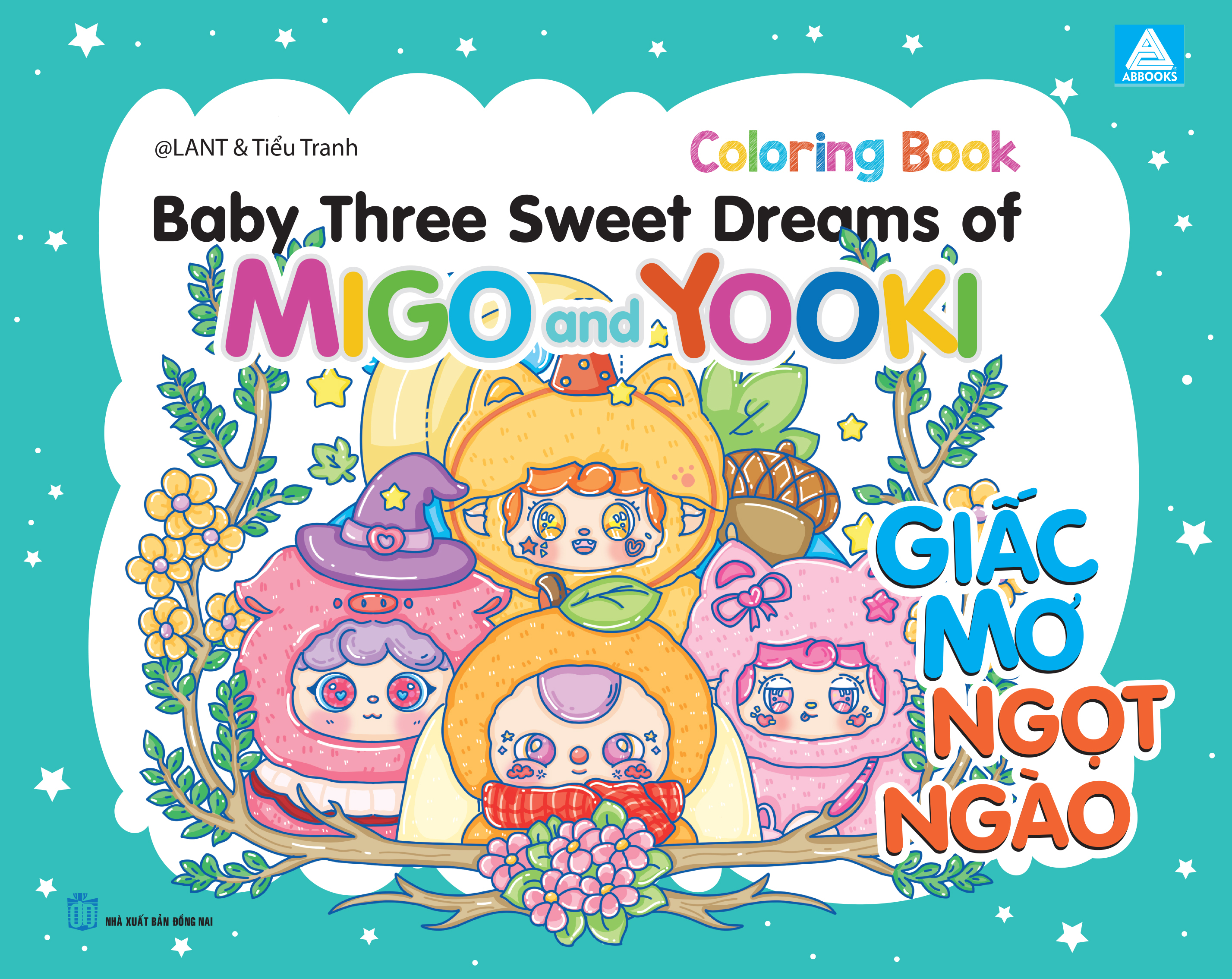 sách tô màu babythree sweet dreams of migo and yooki (bìa ngẫu nhiên)