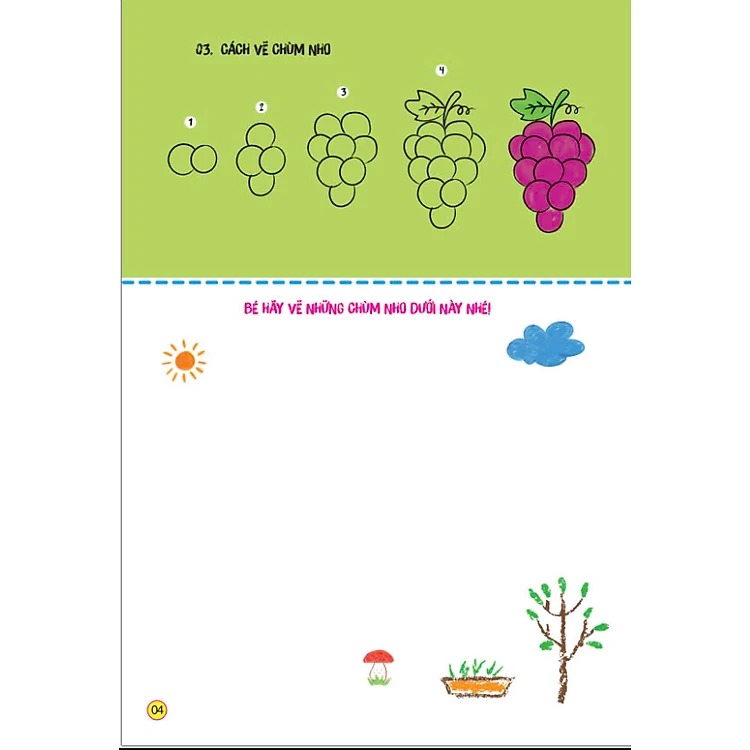 sách tô màu - bé tập làm họa sĩ - bé tập vẽ các loại rau củ quả