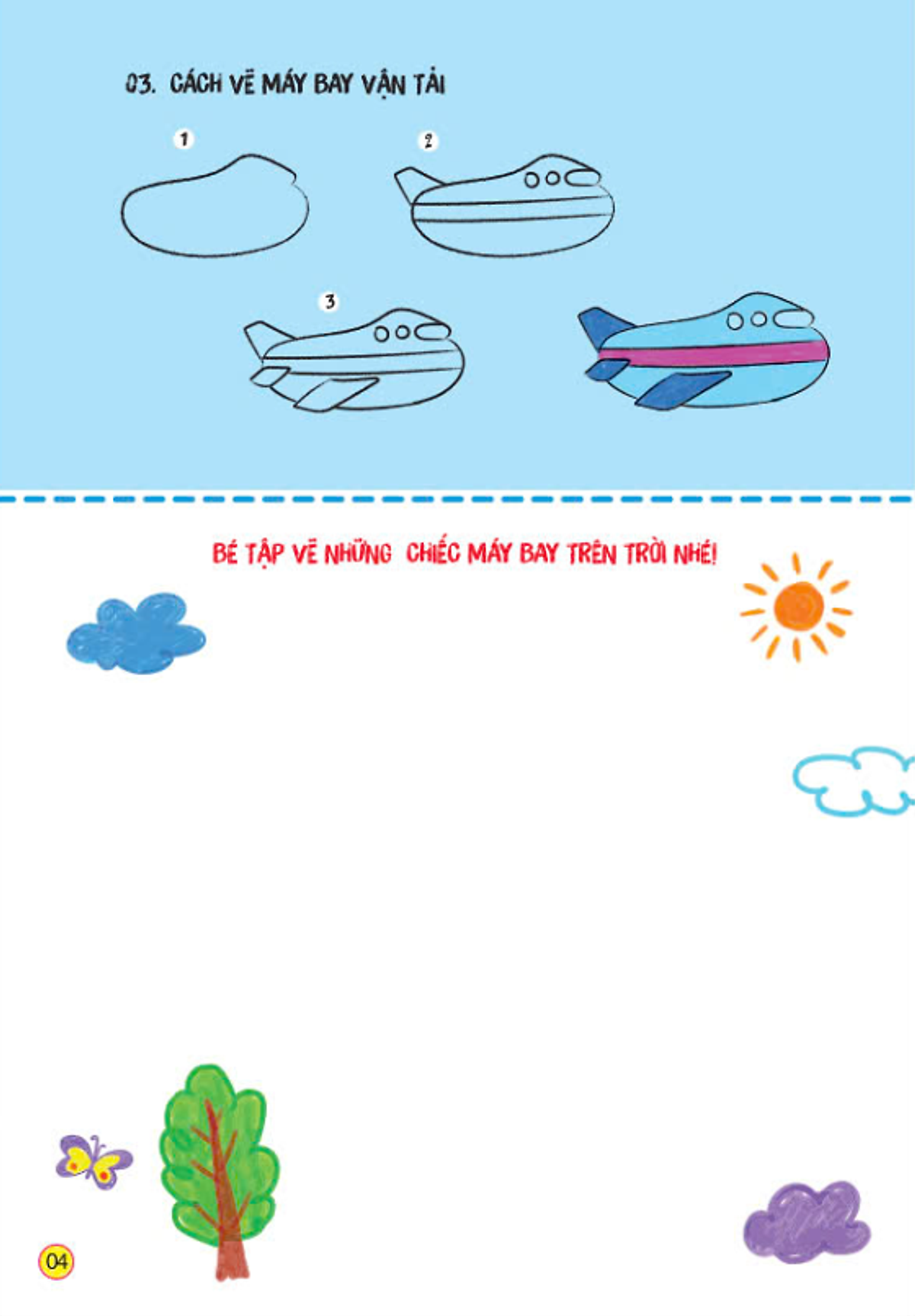 sách tô màu - bé tập làm họa sĩ - bé tập vẽ phương tiện giao thông