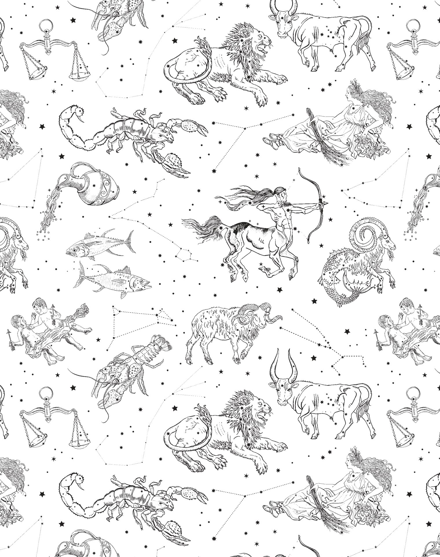 sách tô màu chiêm tinh - tô màu theo cách của bạn để khai mở trực giác diệu kỳ