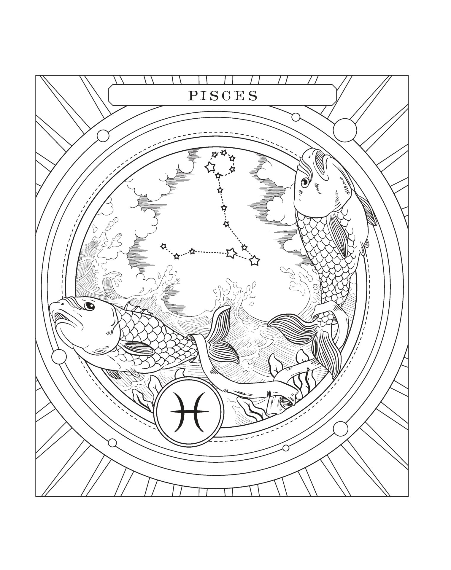 sách tô màu chiêm tinh - tô màu theo cách của bạn để khai mở trực giác diệu kỳ