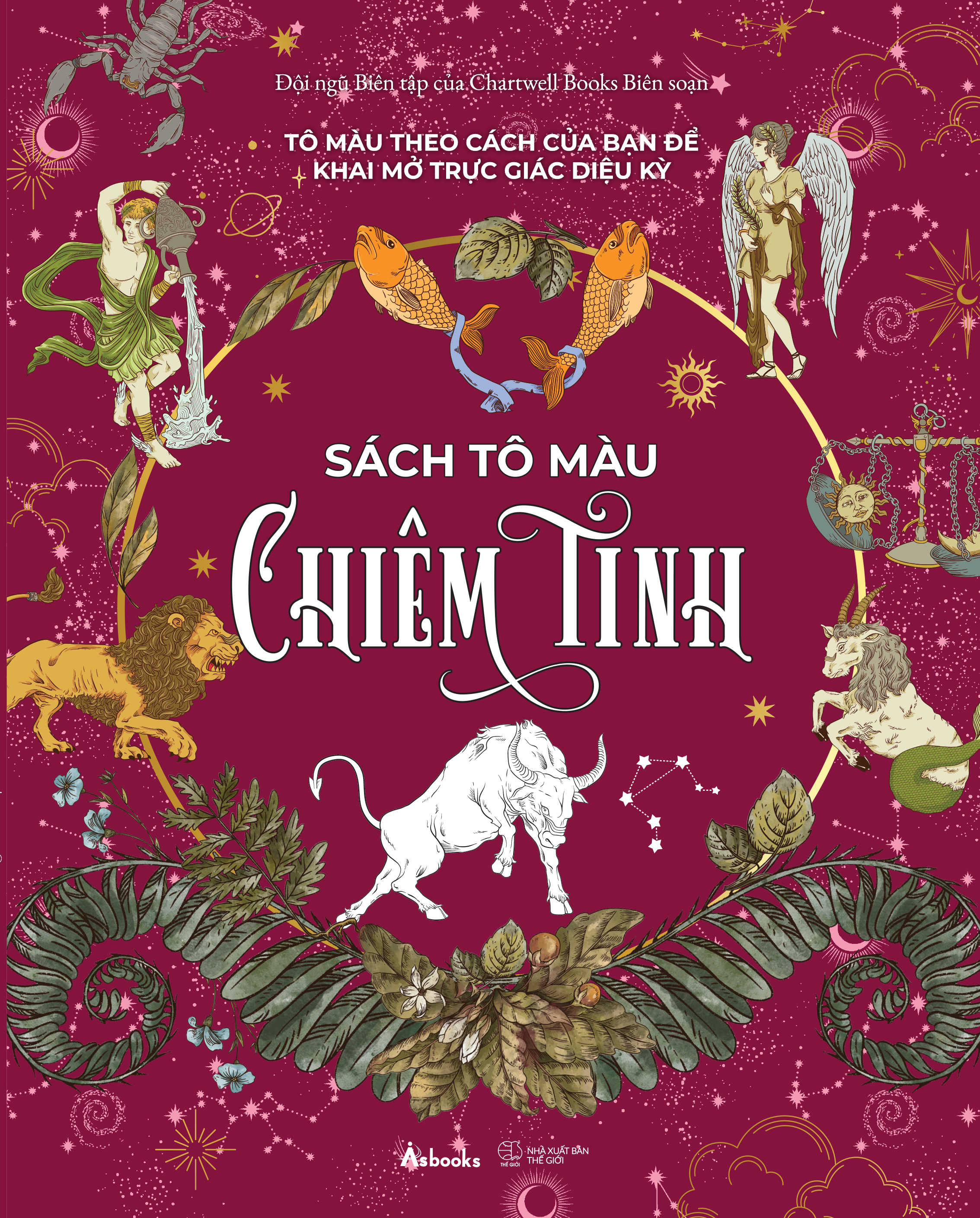 sách tô màu chiêm tinh - tô màu theo cách của bạn để khai mở trực giác diệu kỳ