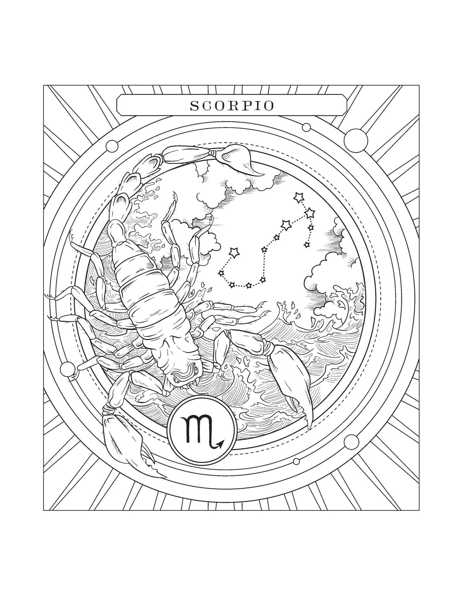 sách tô màu chiêm tinh - tô màu theo cách của bạn để khai mở trực giác diệu kỳ