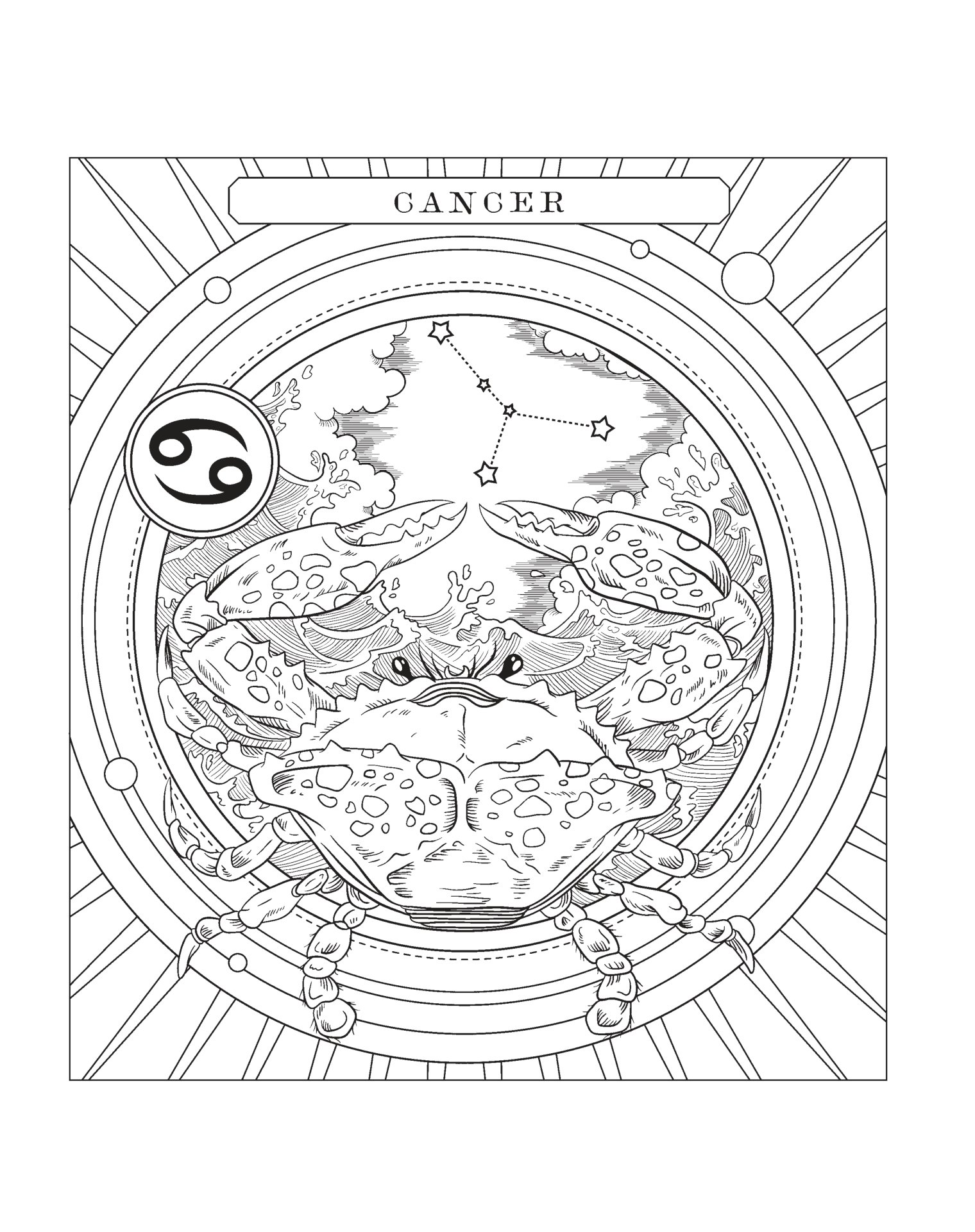 sách tô màu chiêm tinh - tô màu theo cách của bạn để khai mở trực giác diệu kỳ