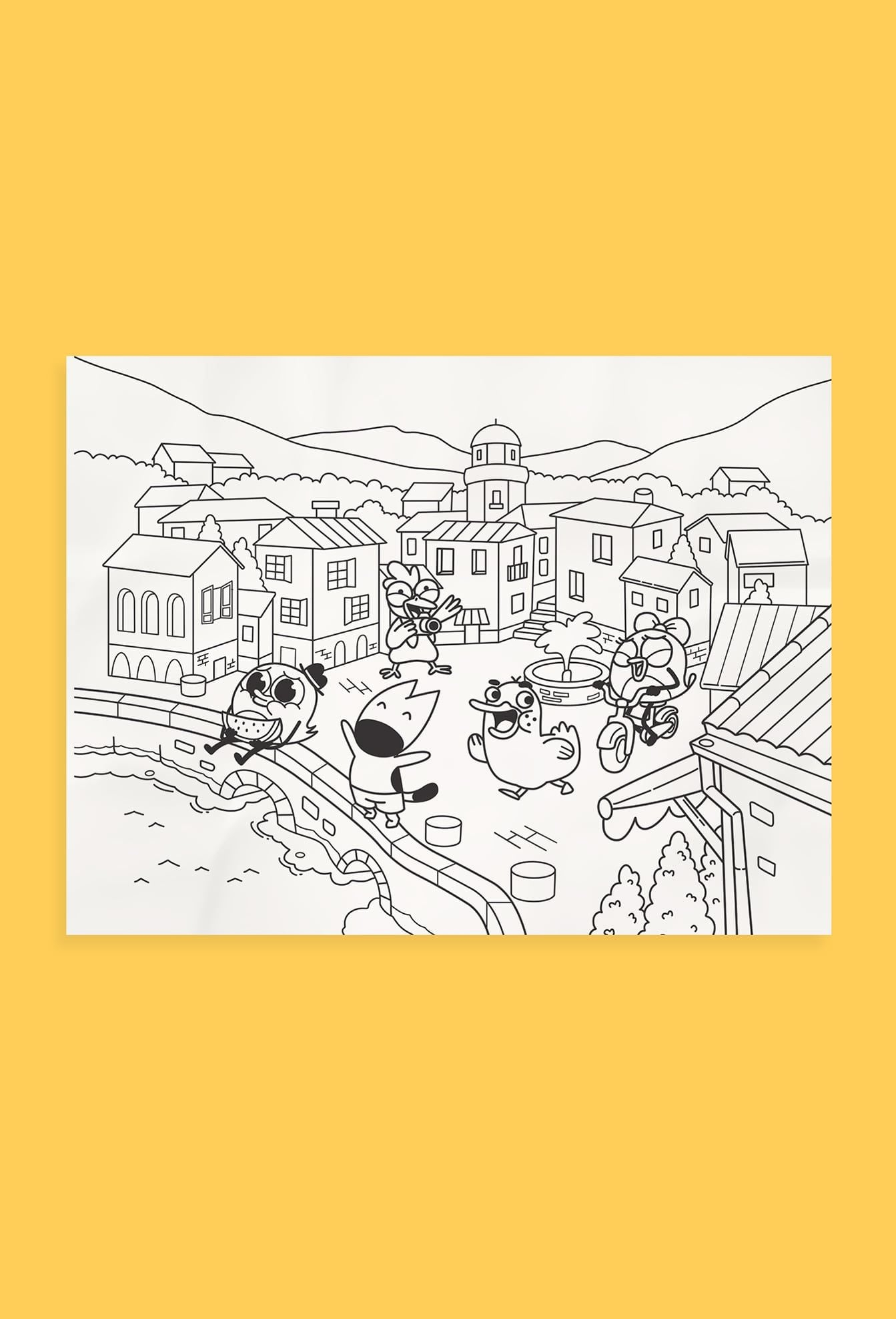 Sách Tô Màu - Muôn Nơi Én Tới - Tặng Kèm Sticker + Postcard