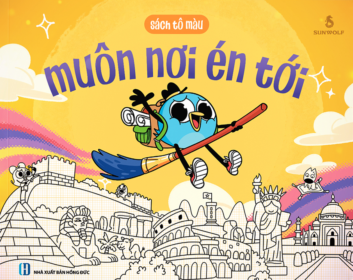 Sách Tô Màu - Muôn Nơi Én Tới - Tặng Kèm Sticker + Postcard
