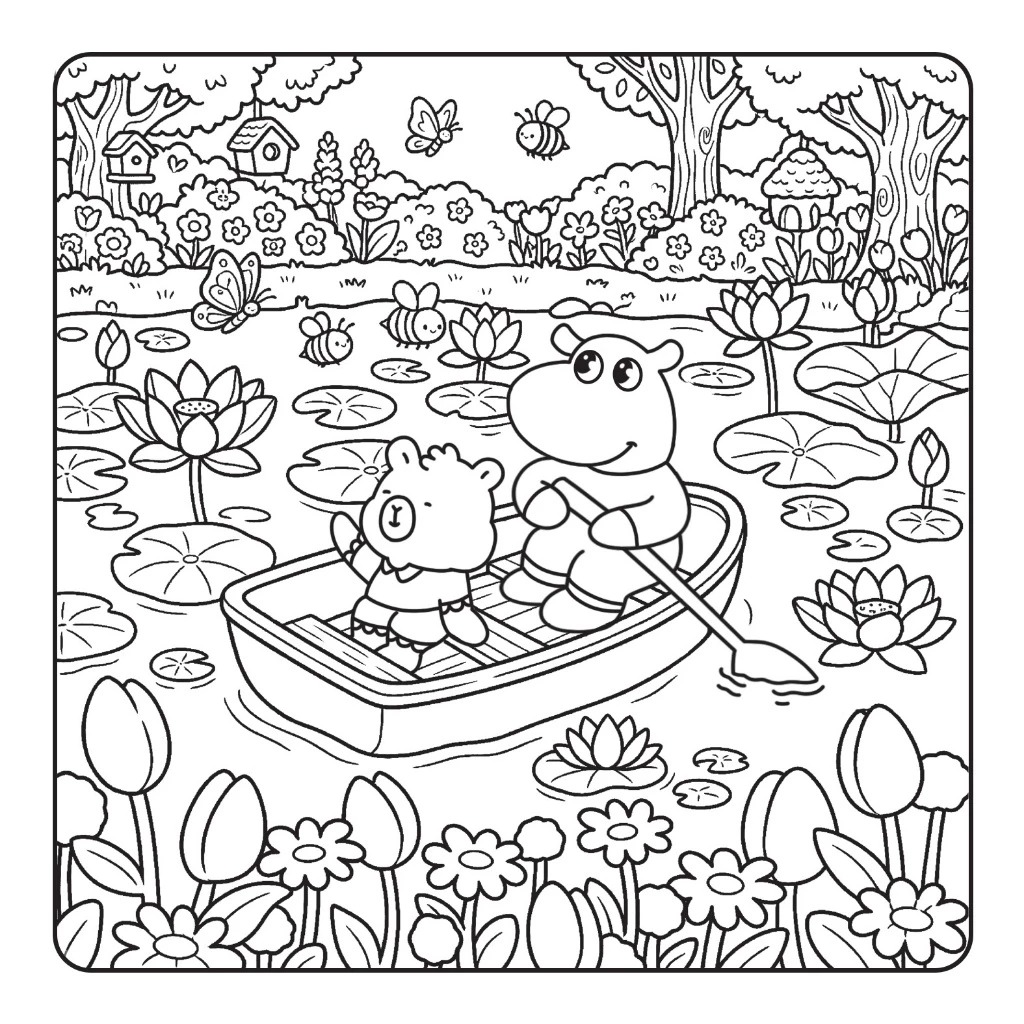 Sách Tô Màu Phong Cách Coco Wikyo - Coco Và Cozy Friends - Coco Và Những Người Bạn Thân Thiết - Ảnh 4