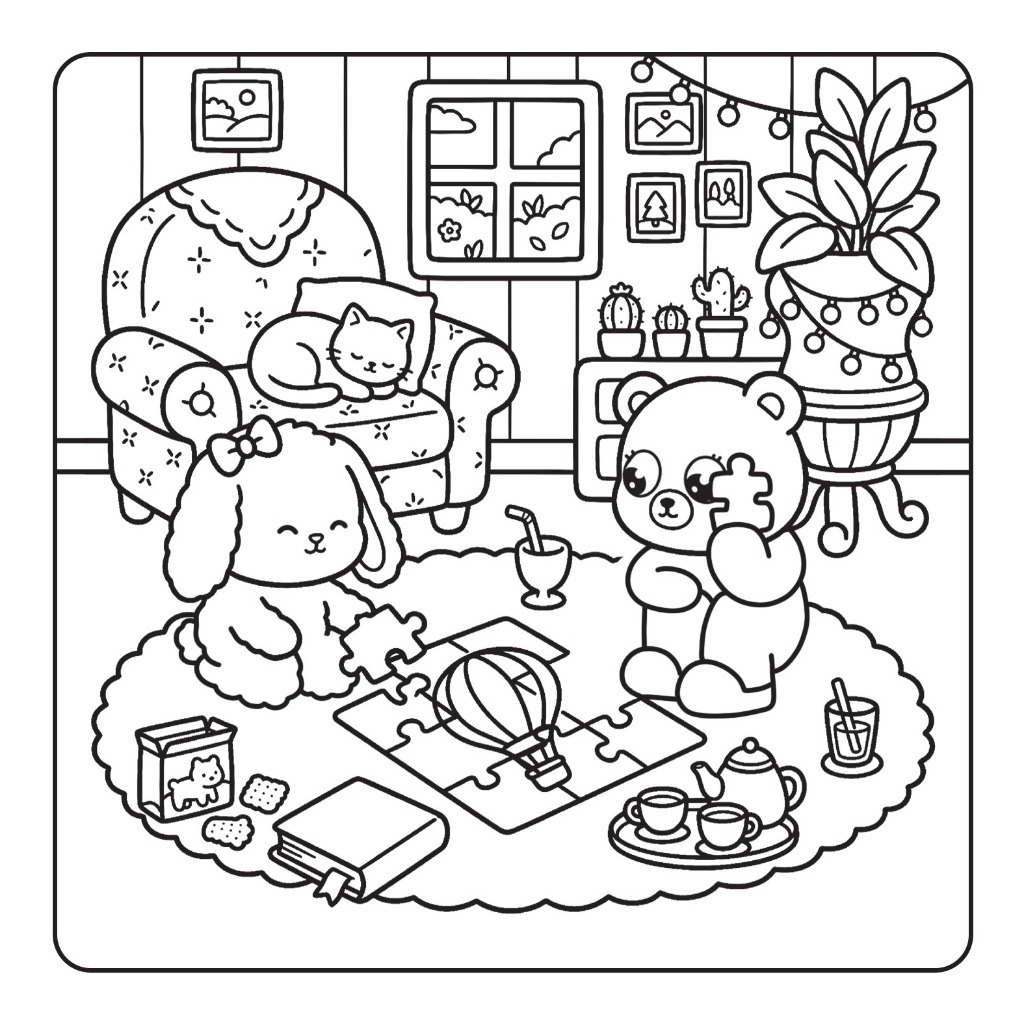 Sách Tô Màu Phong Cách Coco Wikyo - Coco Và Cute Little Corner - Coco Và Góc Nhỏ Dễ Thương - Ảnh 5