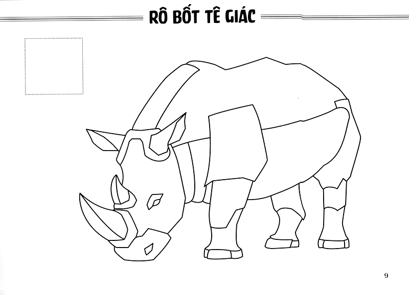 sách tô màu - thế giới rô bốt và xe cộ - rô bốt thú (tái bản 2018)