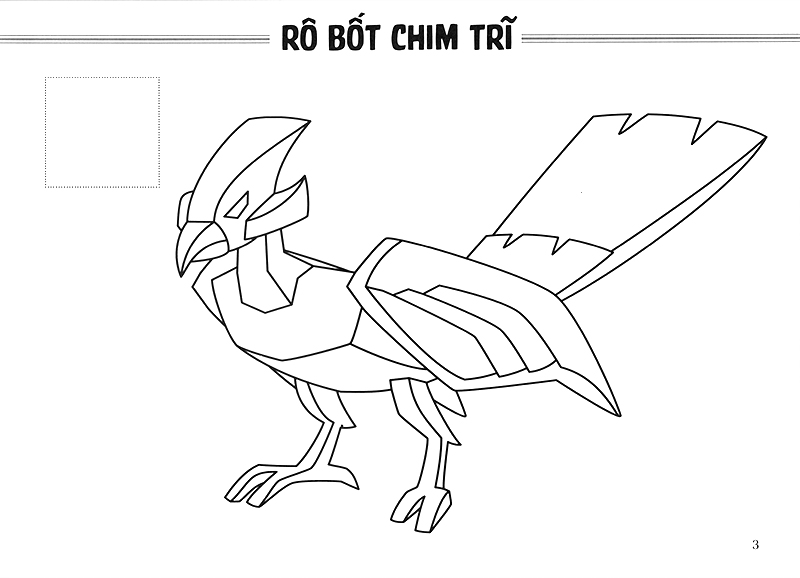 sách tô màu - thế giới rô bốt và xe cộ - rô bốt thú (tái bản 2018)