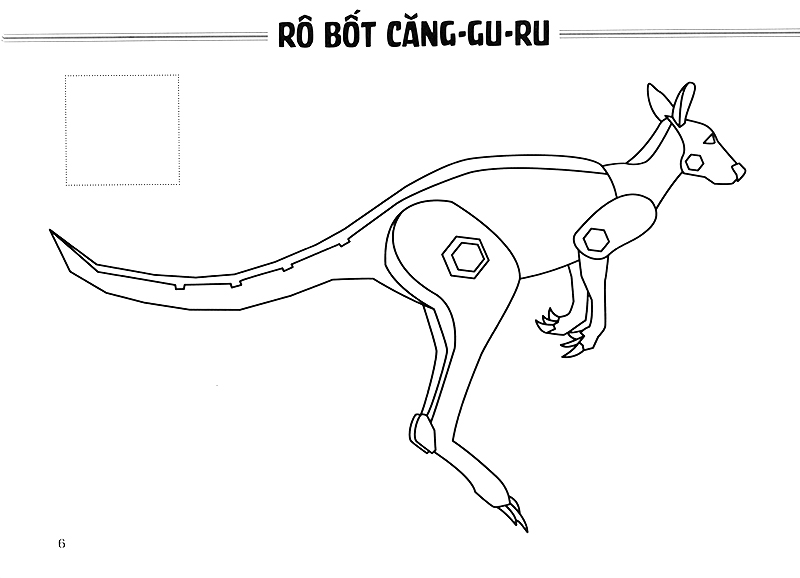 sách tô màu - thế giới rô bốt và xe cộ - rô bốt thú (tái bản 2018)
