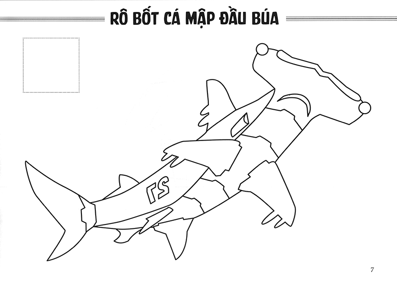 sách tô màu - thế giới rô bốt và xe cộ - rô bốt thú (tái bản 2018)