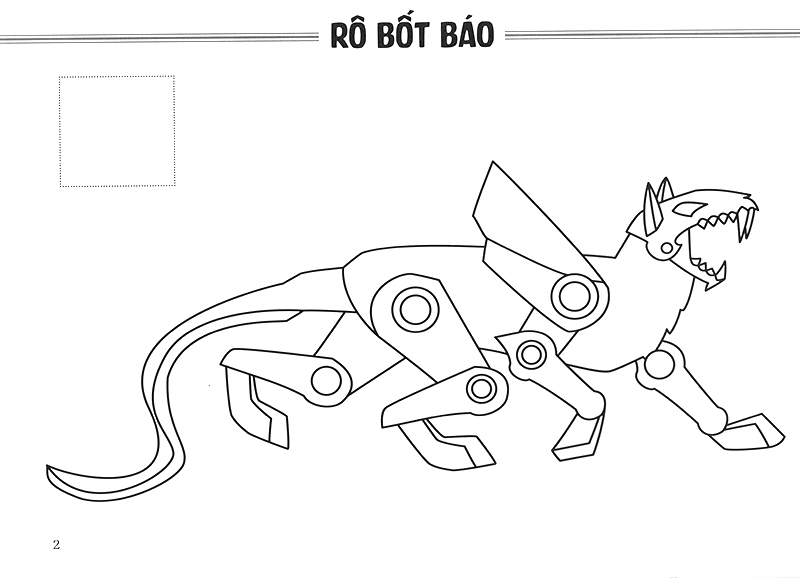 sách tô màu - thế giới rô bốt và xe cộ rô bốt thú (tái bản 2019)
