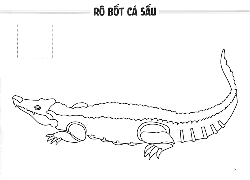 sách tô màu - thế giới rô bốt và xe cộ rô bốt thú (tái bản 2019)