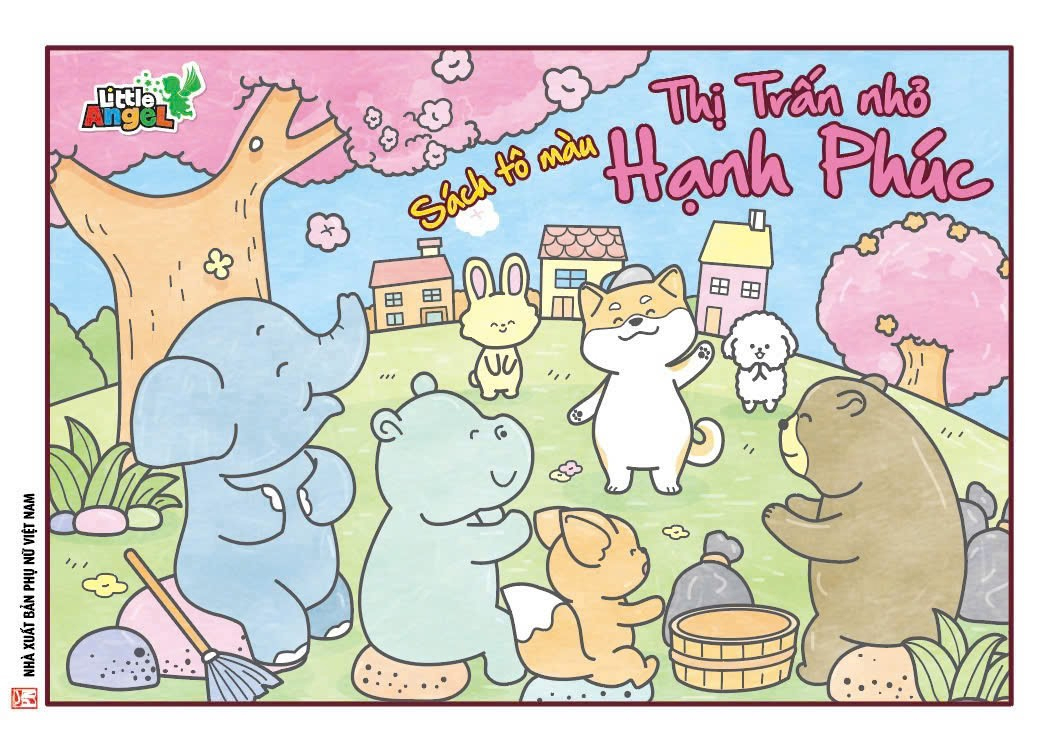 sách tô màu - thị trấn nhỏ hạnh phúc