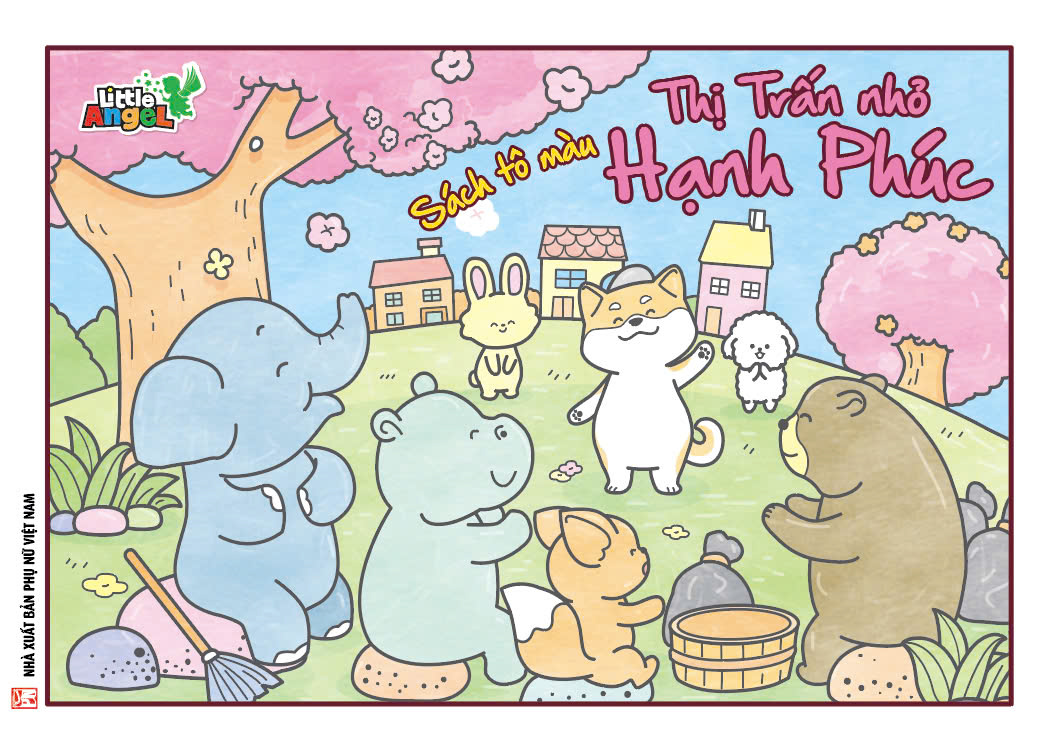 sách tô màu - thị trấn nhỏ hạnh phúc