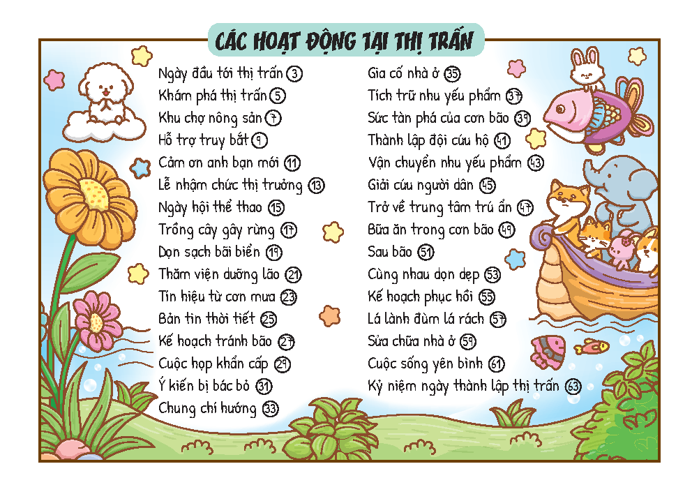 sách tô màu - thị trấn nhỏ hạnh phúc