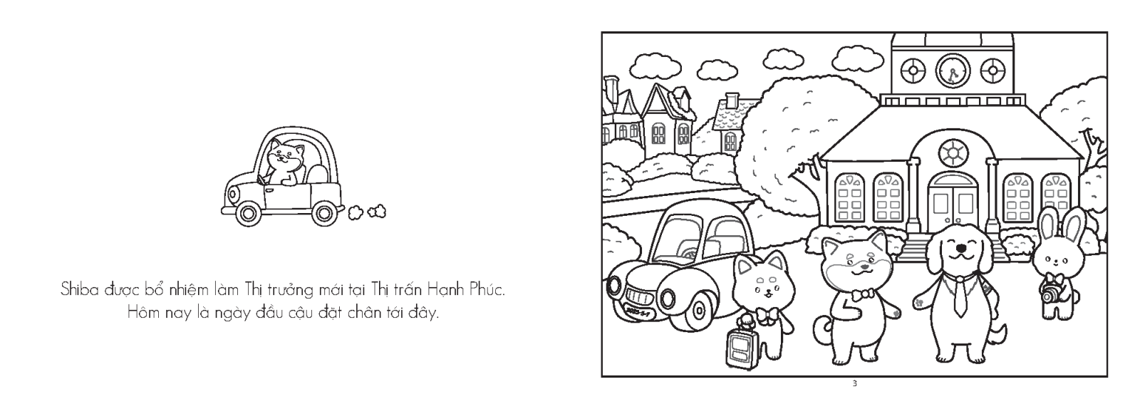 sách tô màu - thị trấn nhỏ hạnh phúc