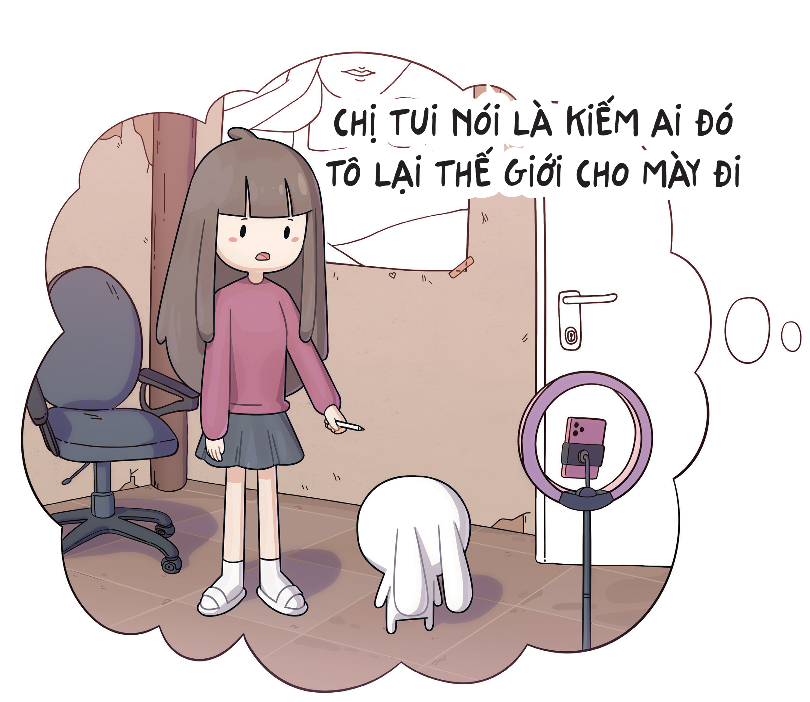 Sách Tô Màu - Thỏ Bảy Màu Trong Thế Giới Bay Màu - Bản Đặc Biệt - Tặng Kèm Sticker + Sổ Tay Bí Kíp Tô Màu