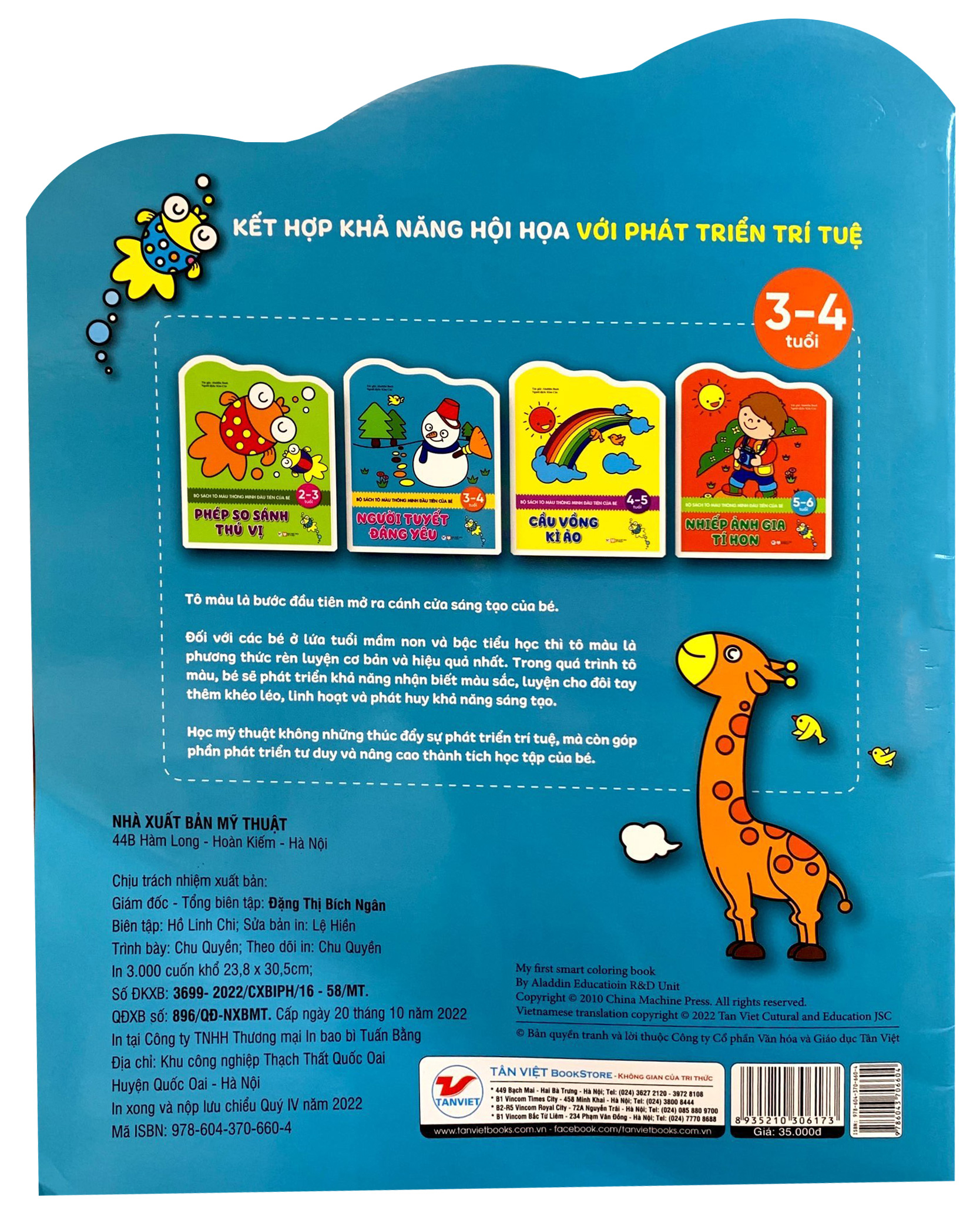 sách tô màu thông minh đầu tiên của bé - người tuyết đáng yêu (3 - 4 tuổi)