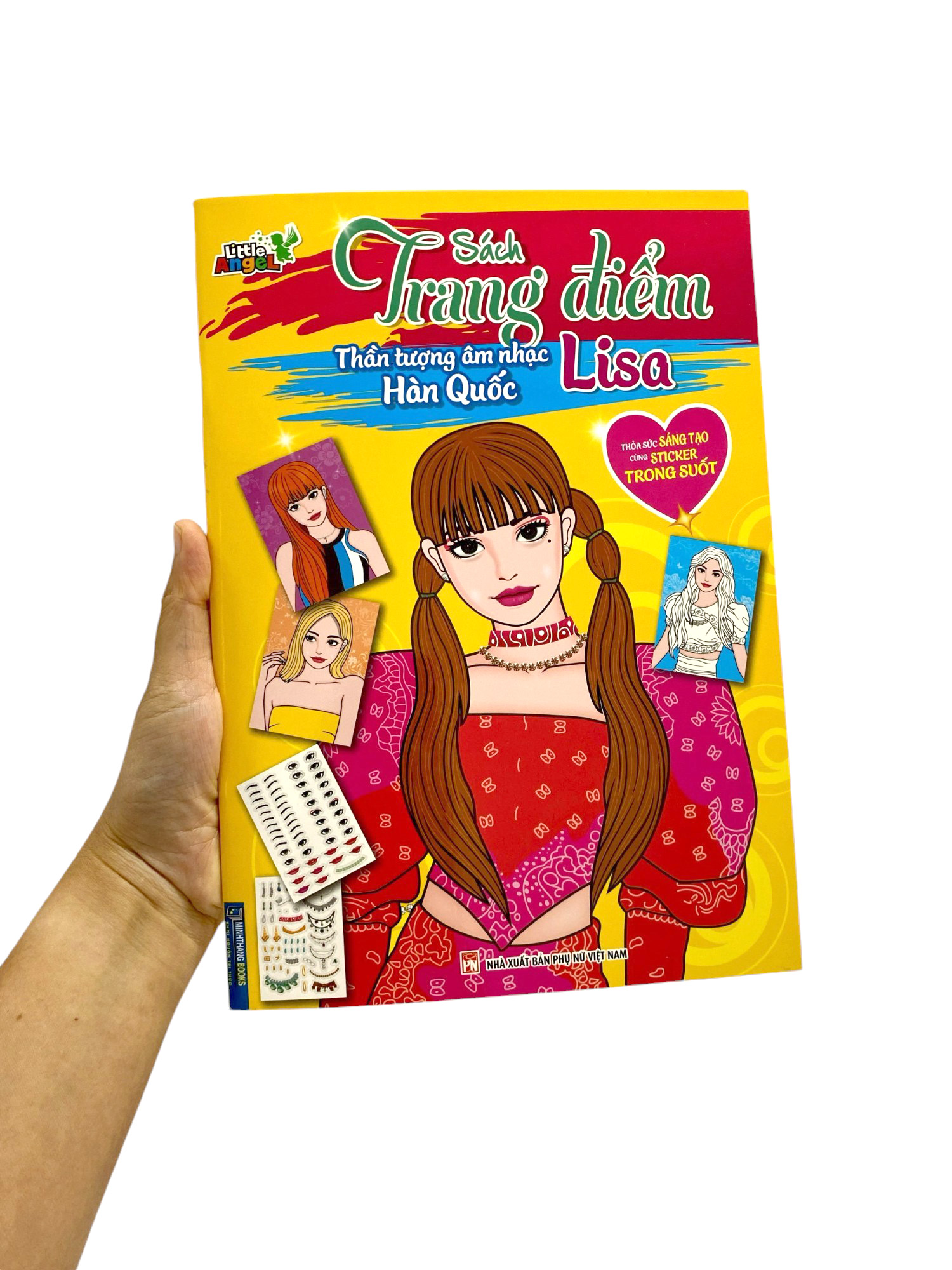 sách trang điểm thần tượng âm nhạc hàn quốc - lisa -thỏa sức sáng tạo cùng sticker trong suốt