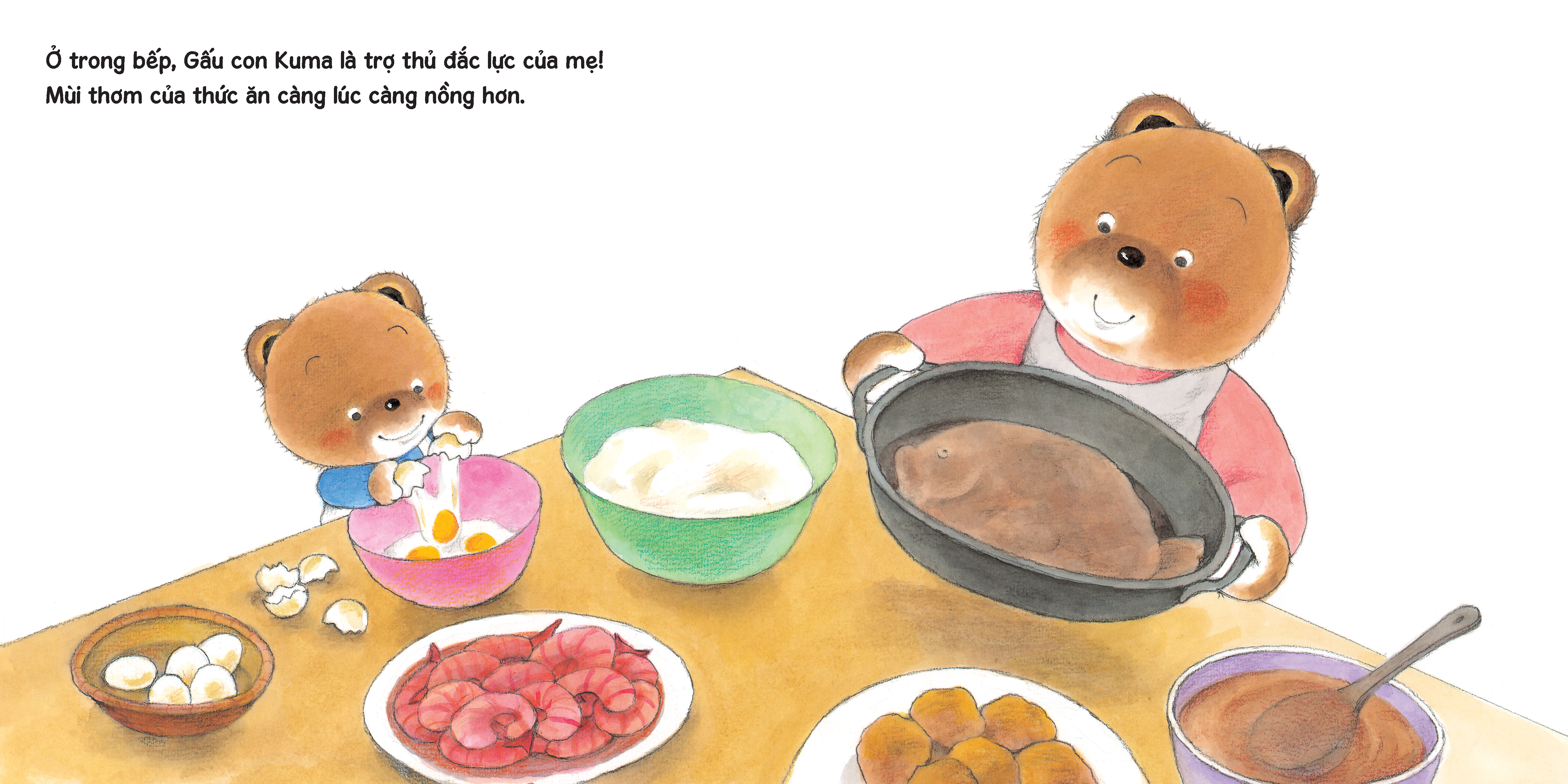 sách tranh ehon kuma - những chuyện nhỏ hằng ngày - chúc mừng năm mới