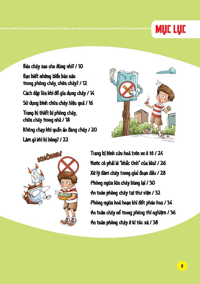 Sach Tranh Giao Duc An Toan Cho Hoc Sinh - An Toan Phong Chay Chua Chay