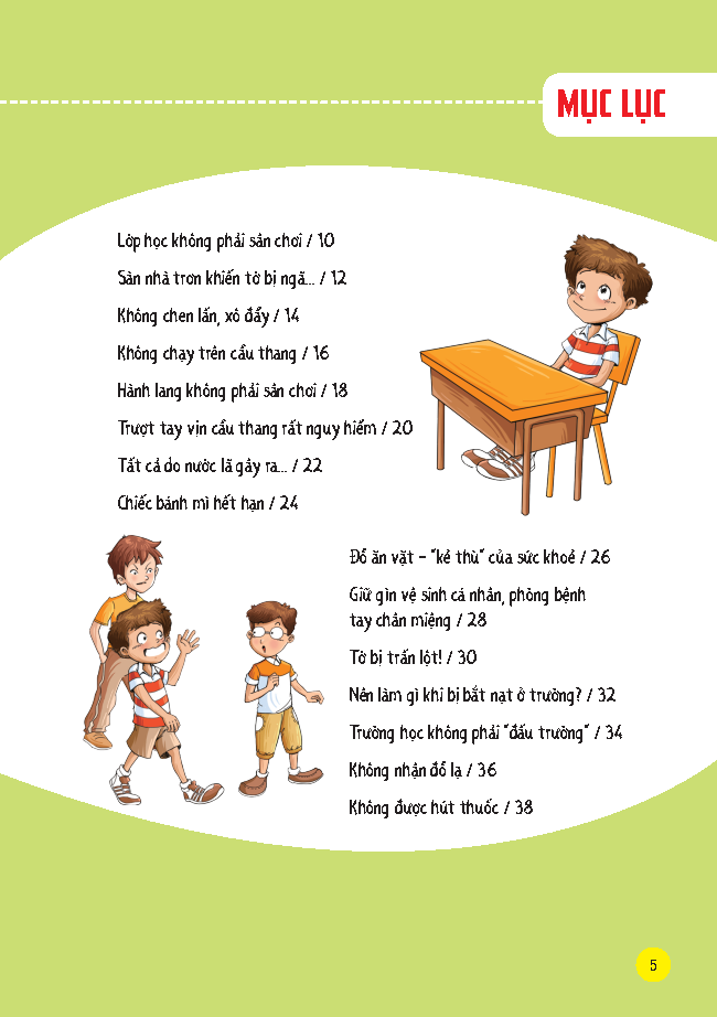 Sach Tranh Giao Duc An Toan Cho Hoc Sinh - An Toan Trong Truong Hoc