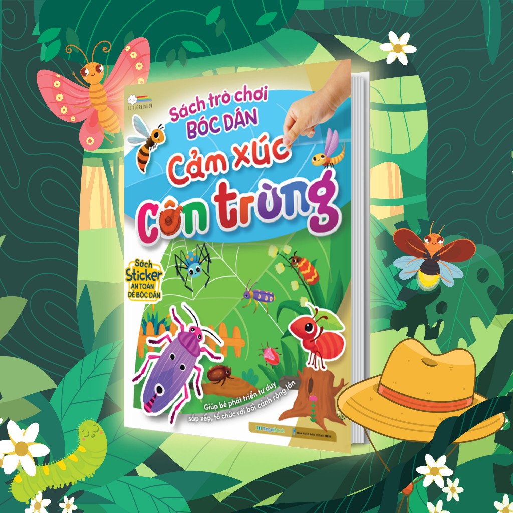 sách trò chơi bóc dán cảm xúc - côn trùng