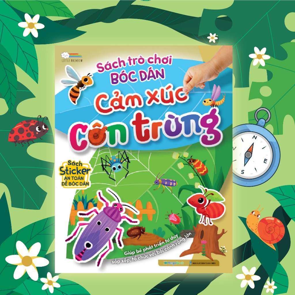 sách trò chơi bóc dán cảm xúc - côn trùng