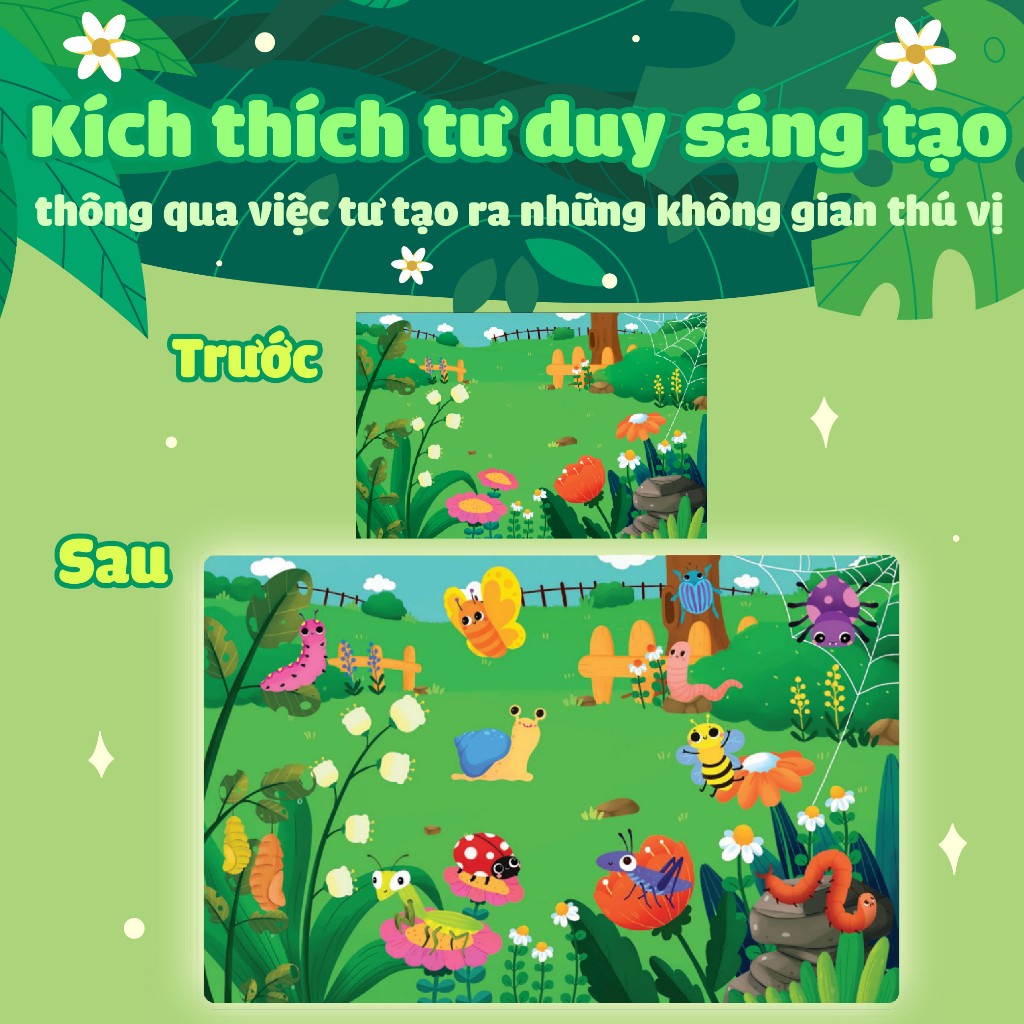 sách trò chơi bóc dán cảm xúc - côn trùng