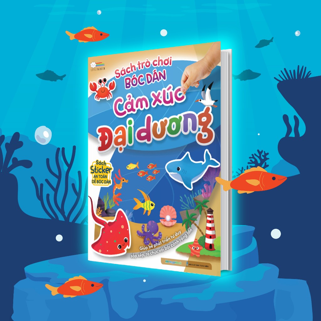 sách trò chơi bóc dán cảm xúc - đại dương
