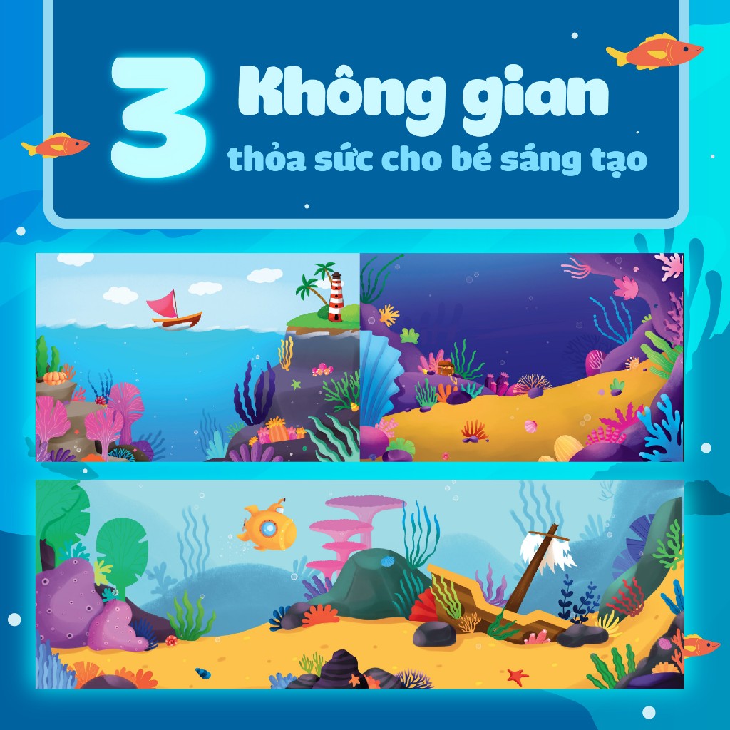 sách trò chơi bóc dán cảm xúc - đại dương
