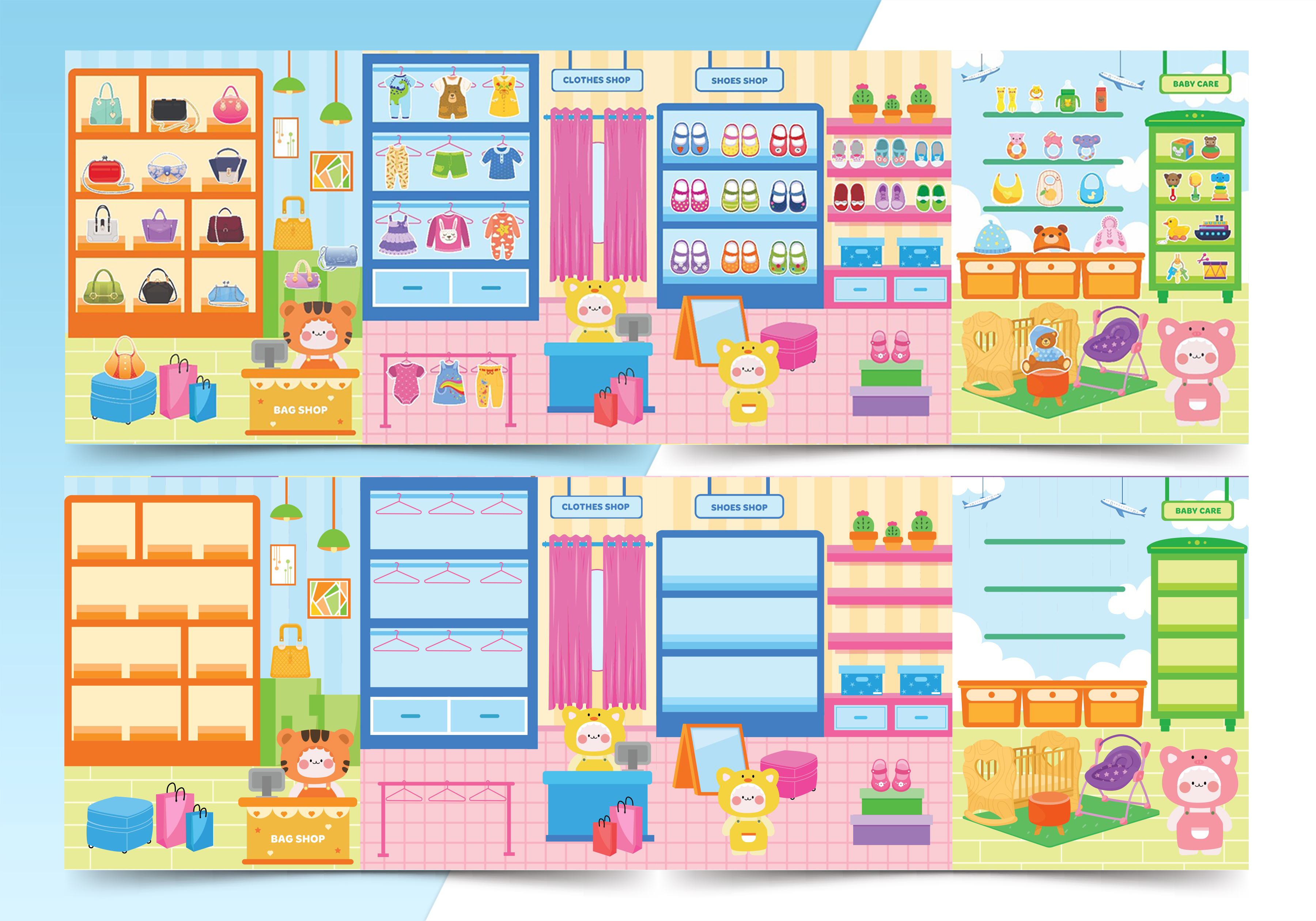 sách trò chơi đồ hàng - đi siêu thị