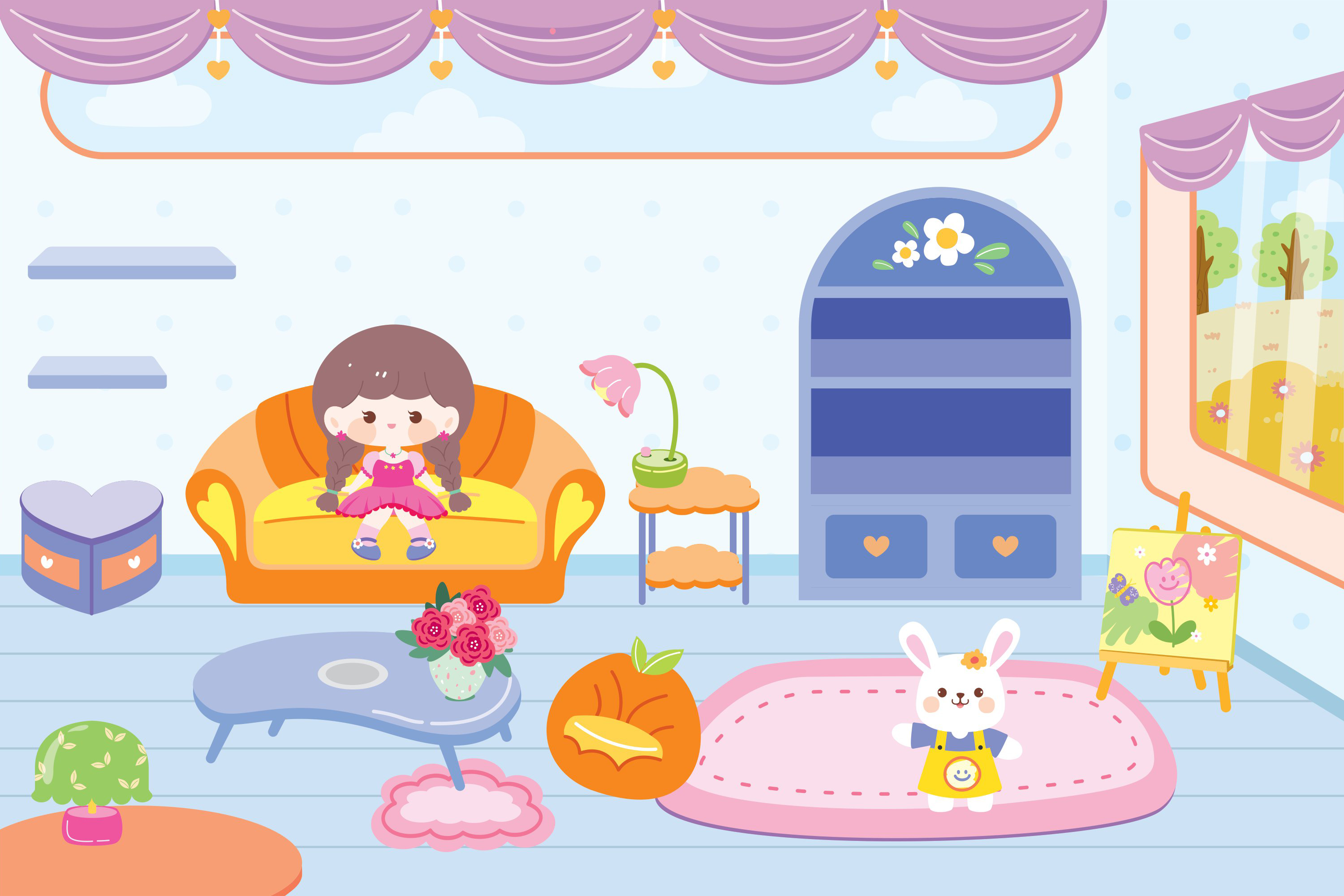 sách trò chơi đóng vai công chúa nhỏ mika - căn phòng công chúa