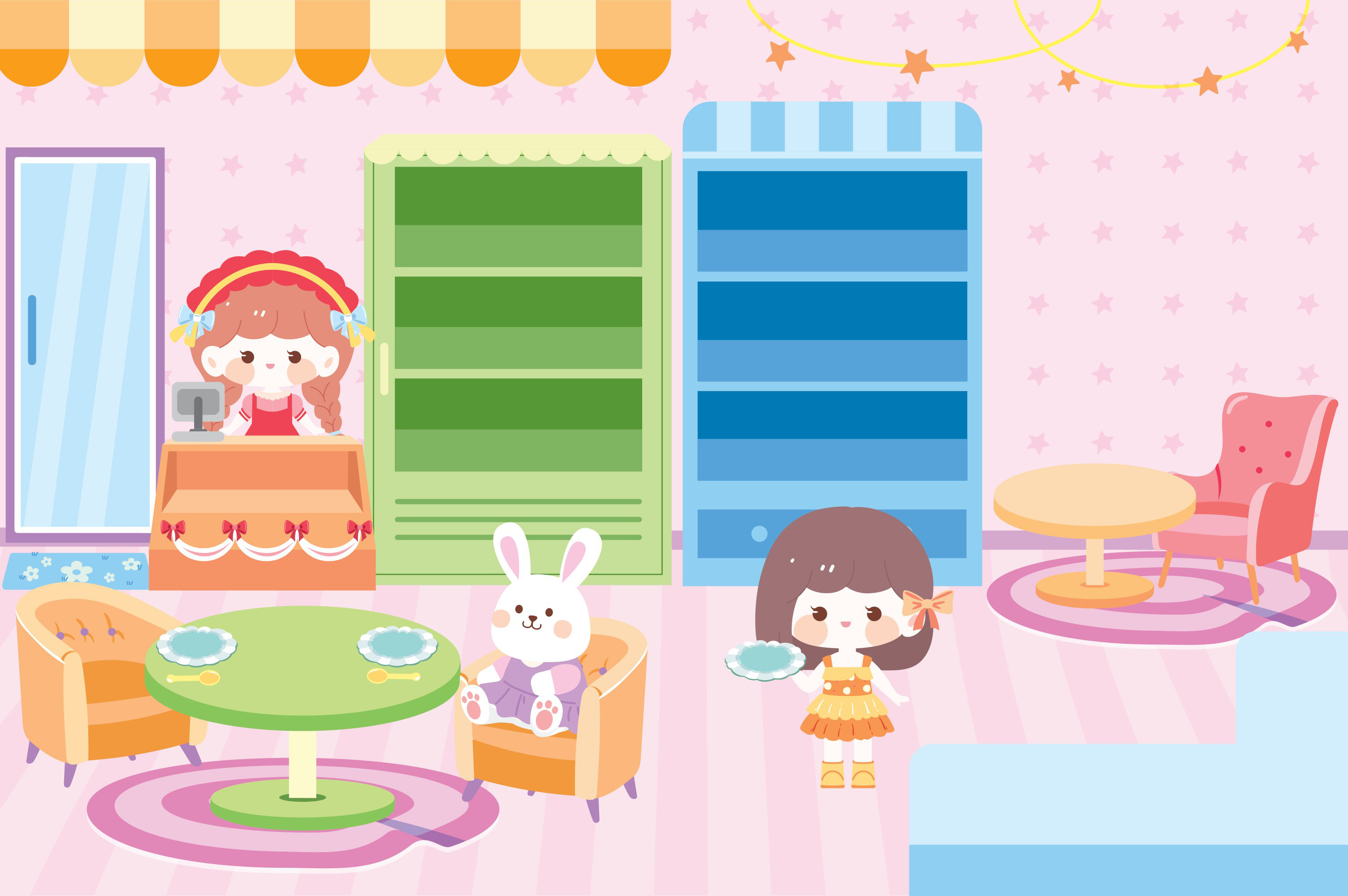 sách trò chơi đóng vai công chúa nhỏ mika - cửa hàng đồ ăn