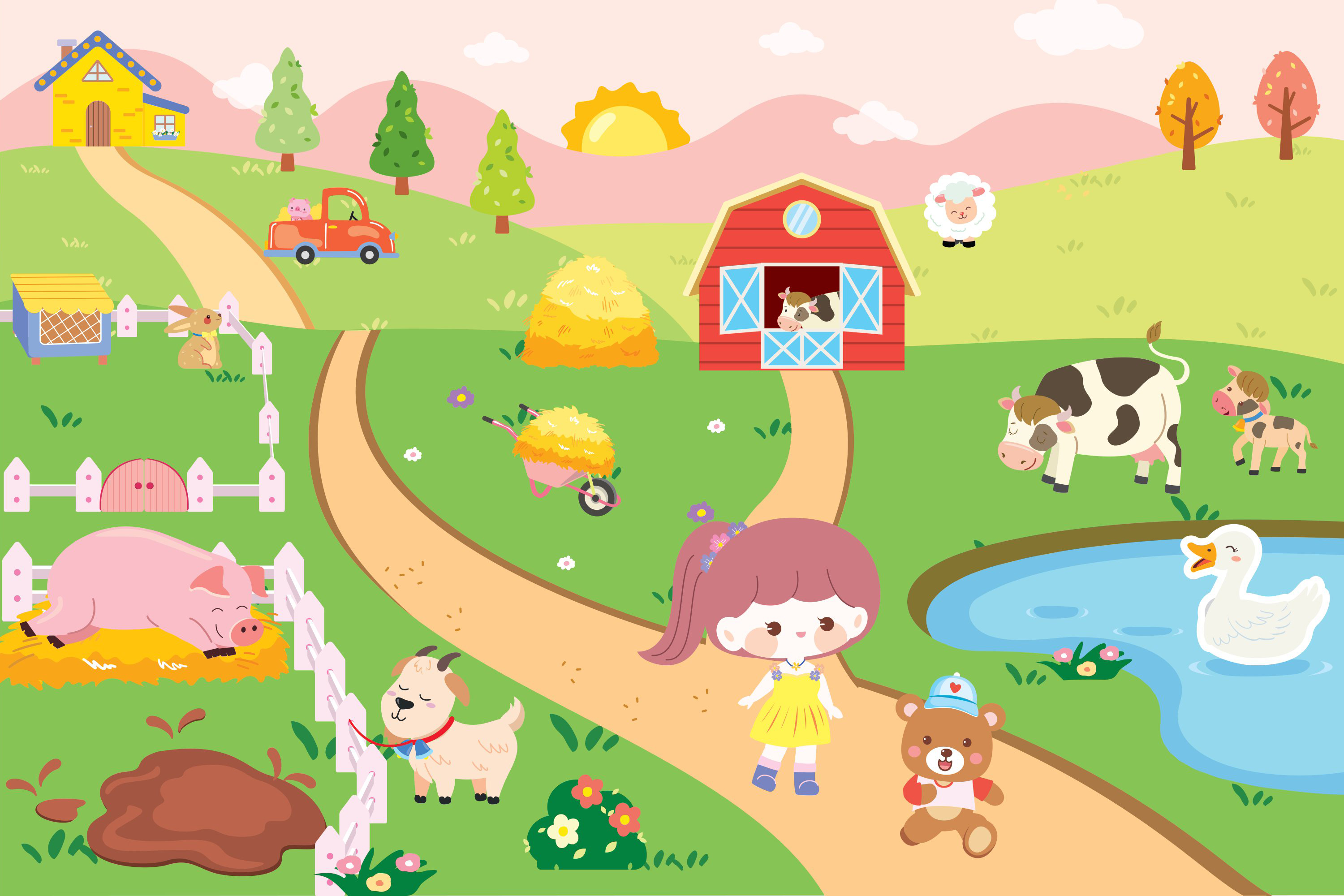 sách trò chơi đóng vai công chúa nhỏ mika - tham quan nông trại