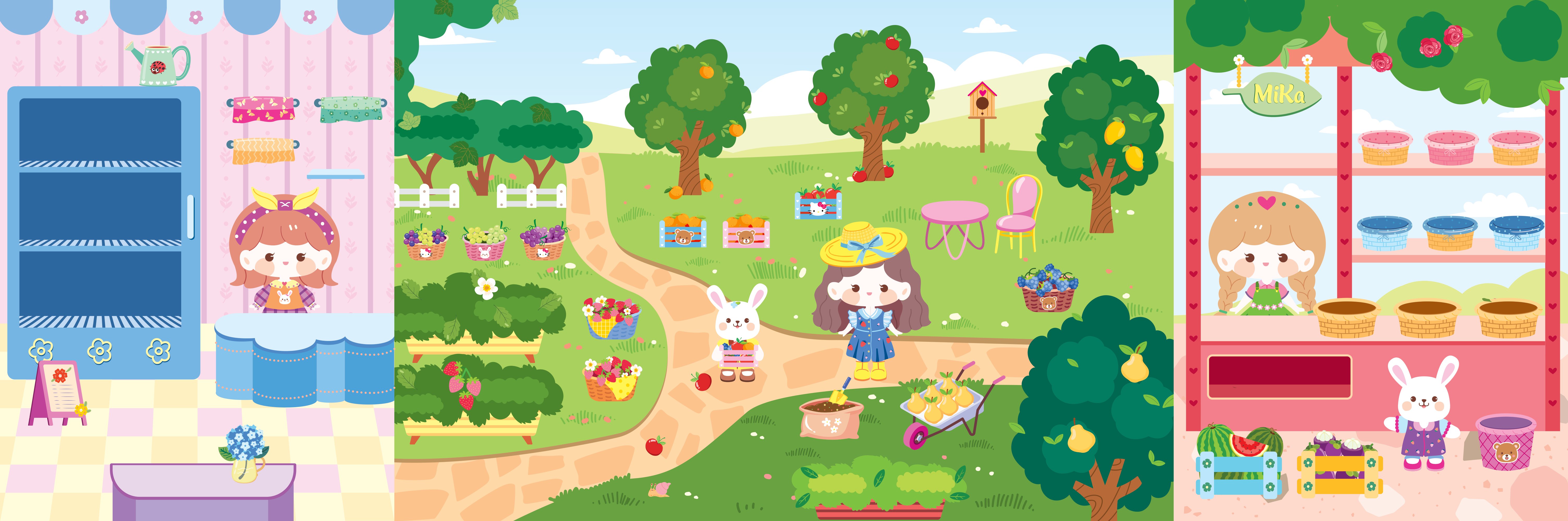 sách trò chơi đóng vai công chúa nhỏ mika - tham quan nông trại