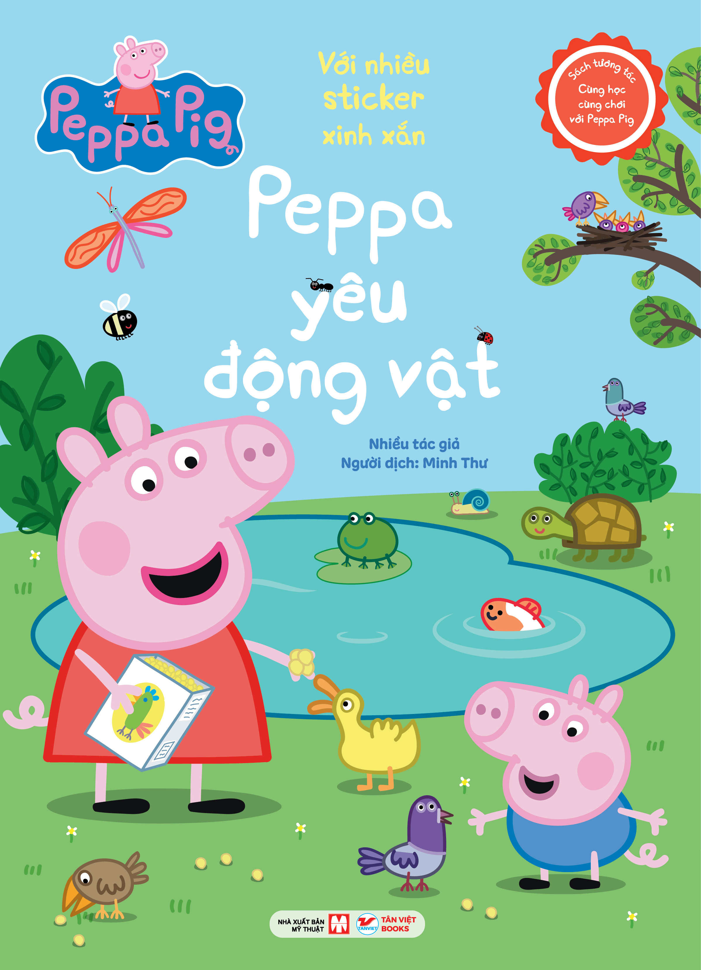 sách tương tác - cùng học cùng chơi với peppa pig - peppa yêu động vật