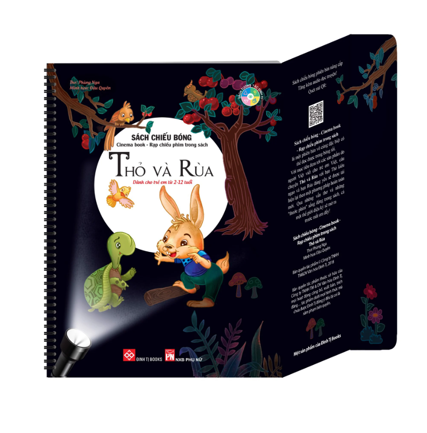sách tương tác - sách chiếu bóng - cinema book - rạp chiếu phim trong sách - thỏ và rùa