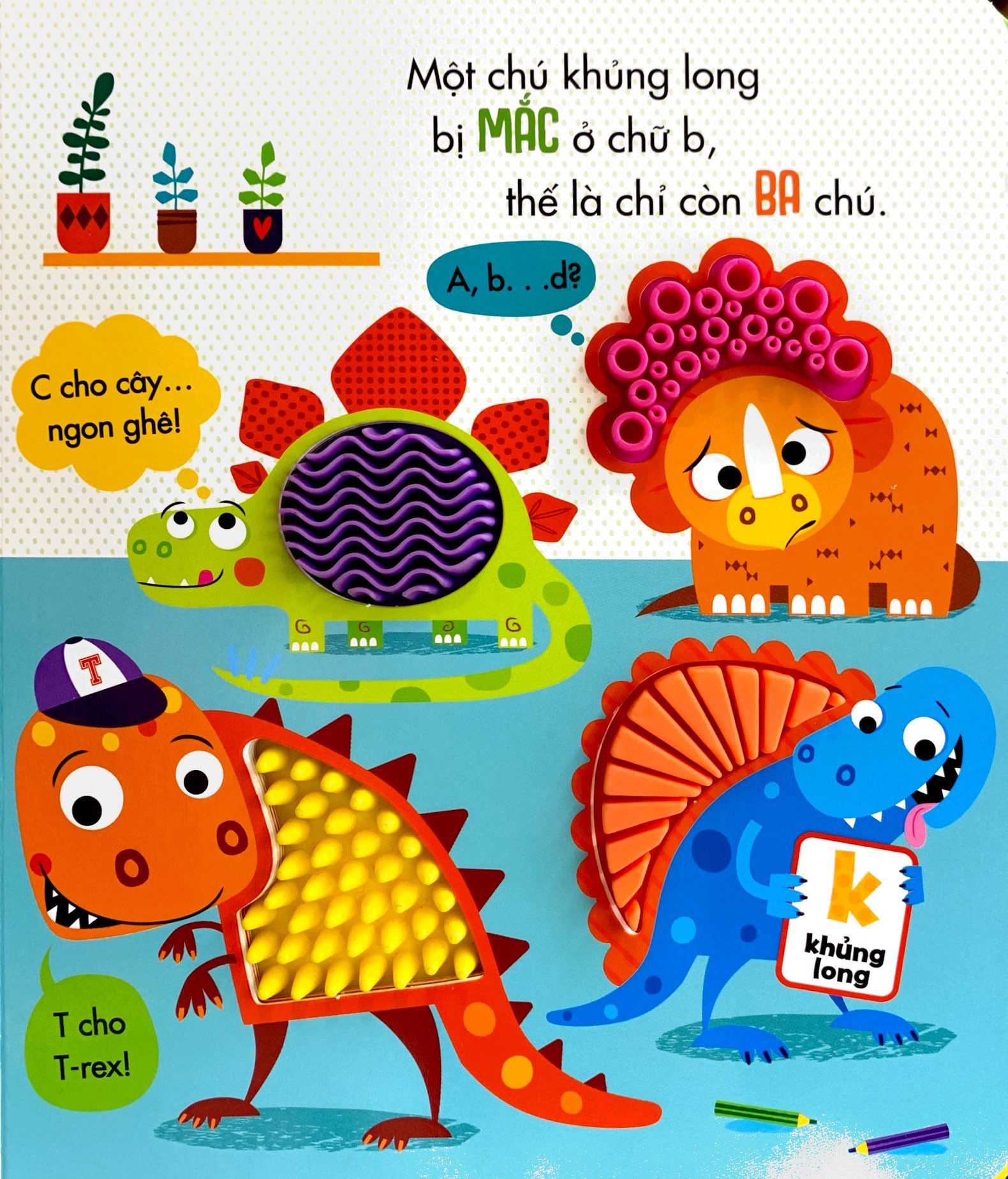 sách tương tác thông minh - đừng chạm vào khủng long