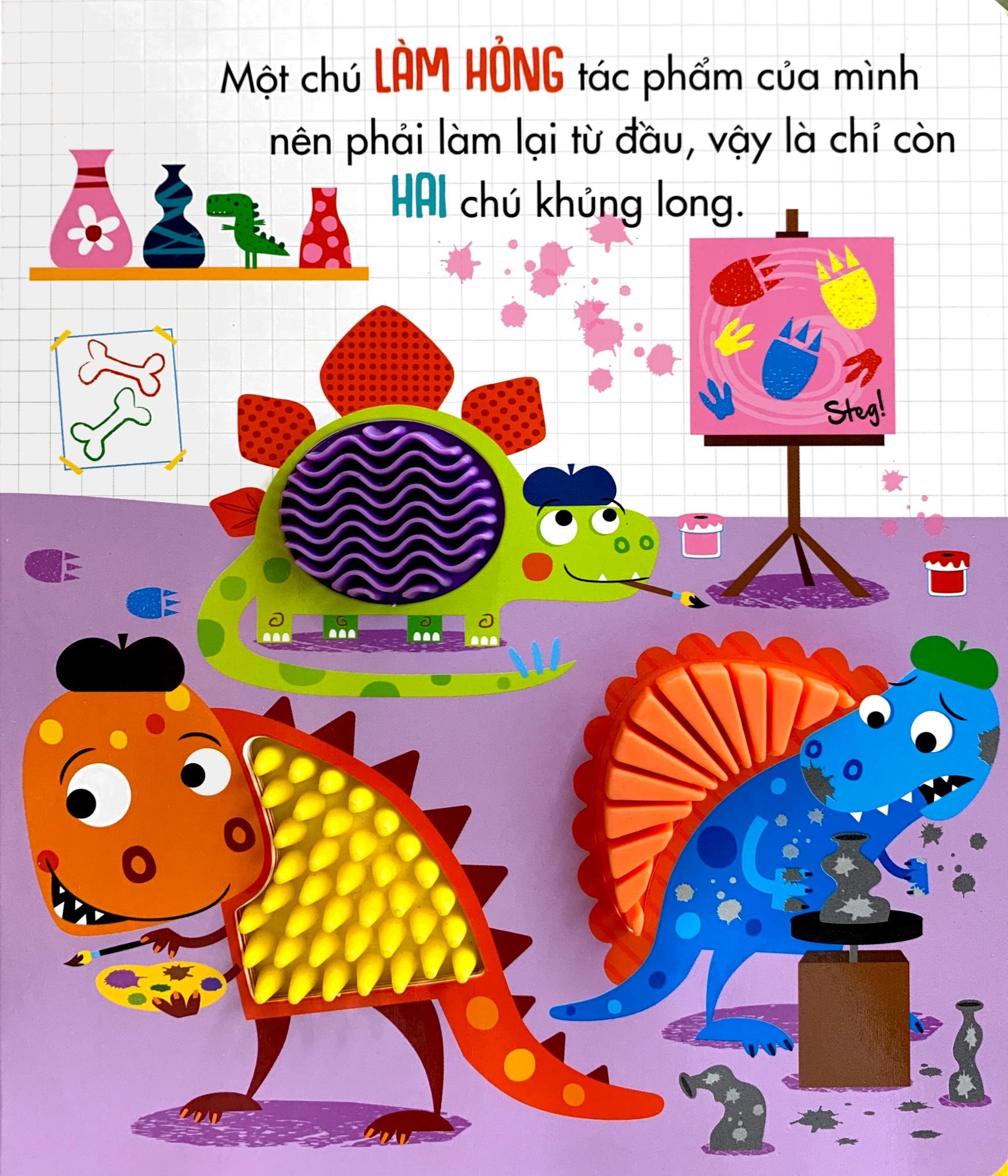 sách tương tác thông minh - đừng chạm vào khủng long